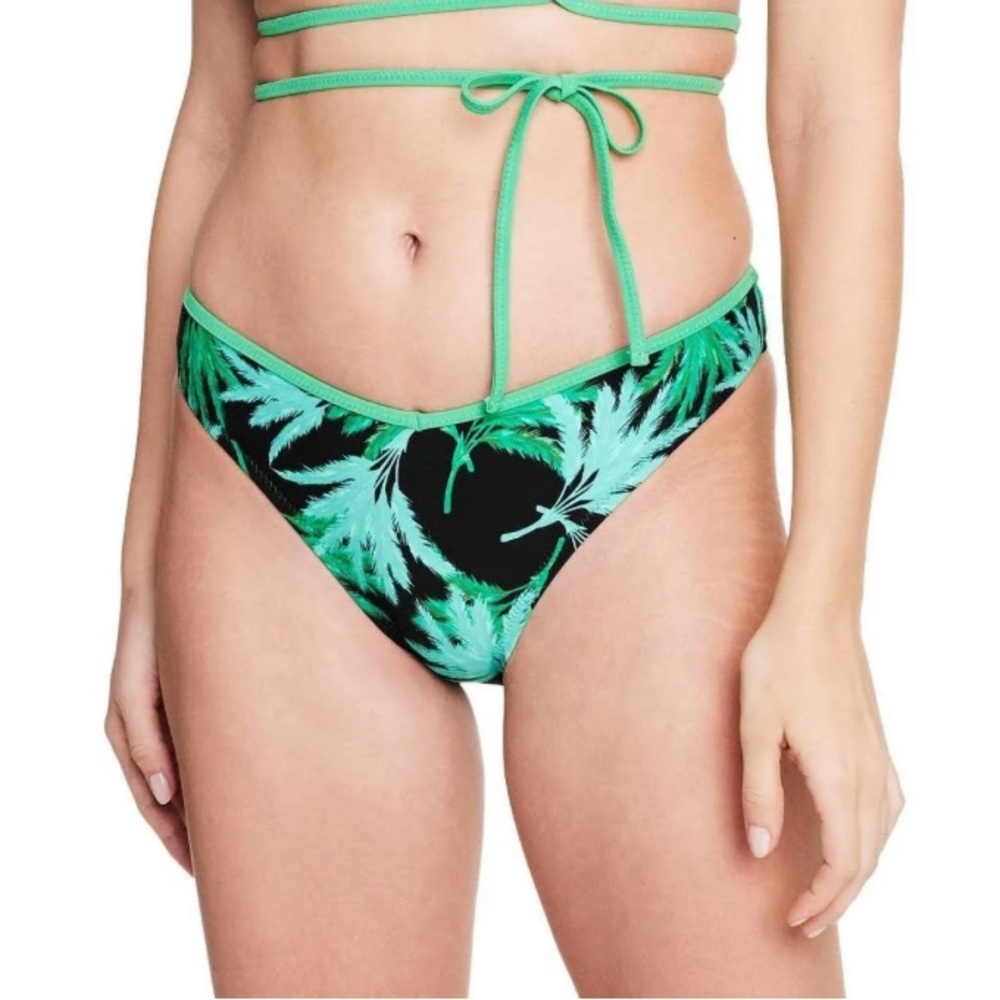 Fe Noel x Target Printed Palm Bikini Bottom Size XL NWT High Leg‎ Cheeky